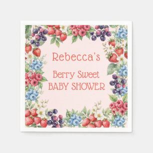 Serviette En Papier Berry Sweet Baby shower cadre de baies