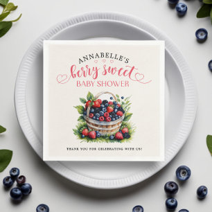 Serviette En Papier Berry Sweet Baby shower Fleurs Berries