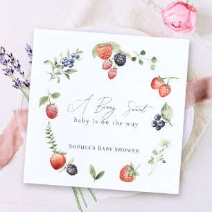Serviette En Papier Berry Sweet Berries Baby shower fille