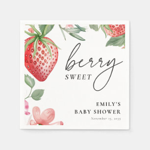 Serviette En Papier Berry Sweet Floral Baby shower