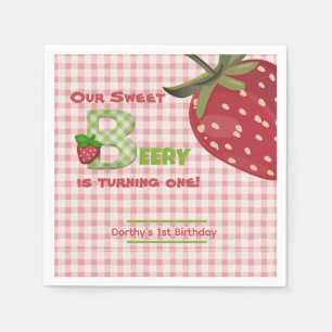 Serviette En Papier Berry Sweet fraise papier d'anniversaire Napkin