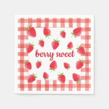 Berry Sweet Strawberry Party Napkin