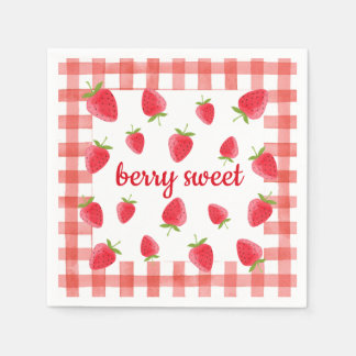 Serviette En Papier Berry Sweet Strawberry Party Napkin