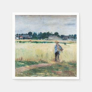 Serviette En Papier Berthe Morisot - Dans le champ de roues à Gennevil