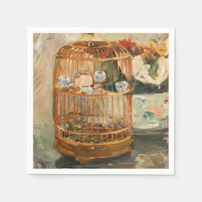 Serviette En Papier Berthe Morisot - La Cage (Devant)