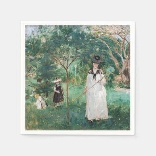 Serviette En Papier Berthe Morisot - La chasse aux papillons
