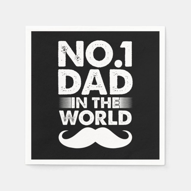 Serviette En Papier Best Dad Papa Father Daddy Daddies Fathers Day Gif (Devant)