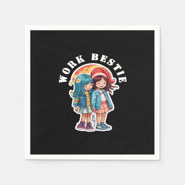 Serviette En Papier Bestie de travail classique - Citation amusante (Devant)