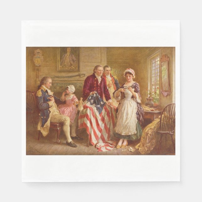Serviette En Papier Betsy Ross, 1777 (Histoire américaine) (Patriote a (Devant)