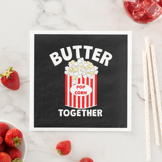 Serviette En Papier BEURRE Ensemble Film Popcorn (En situation)