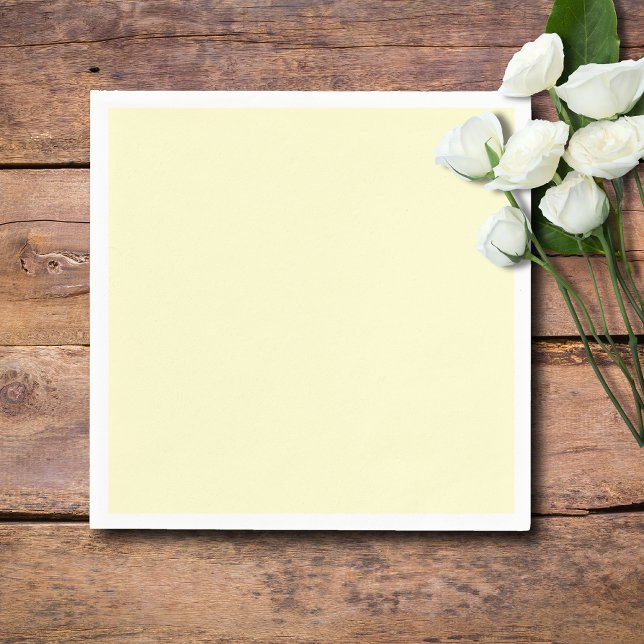 Serviette En Papier Beurre jaune uni | Classic Elegant (Créateur téléchargé)