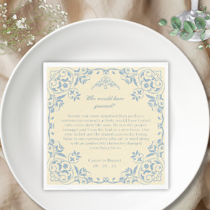 Serviette En Papier Beurre Jaune Vintage Fun Faits Mariage unique
