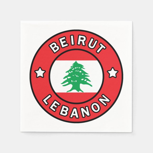 Serviette En Papier Beyrouth Liban (Devant)