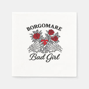 Serviette En Papier Bgm Bad Girl II Classic - Squelette Mains de coeur