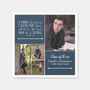 Serviette En Papier Bible Verse Christian Graduation Photo Collage