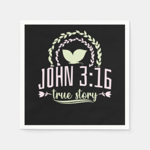 Serviette En Papier Bible Verse John 316 Véritable Histoire
