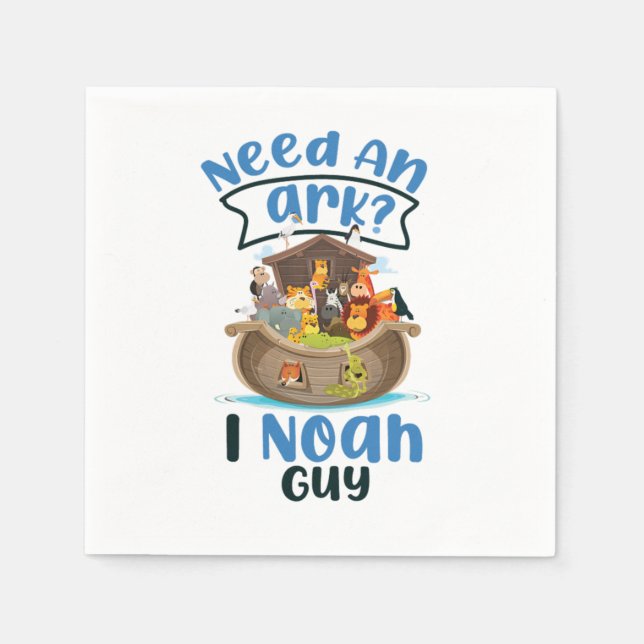 Serviette En Papier Bible Verse Need An Ark I Noah Guy (Devant)