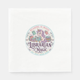 Serviette En Papier Bibliothécaire Licorne de Magie Produit Original G