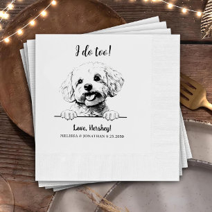 Serviette En Papier Bichon Frise Chien Dessin Personnalisé Je fais Aus