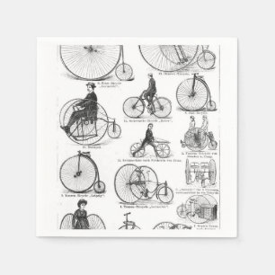 Serviette En Papier Bicyclette à grande roue Penny Farthing