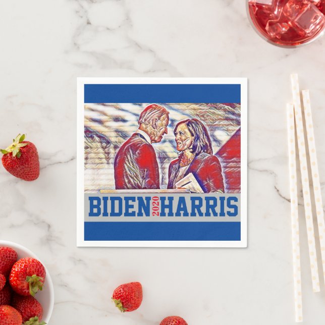 Serviette En Papier Biden Harris Ensemble 2020 (En situation)