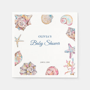 Serviette En Papier Bientôt sous les mers Baby Shower Coquillage