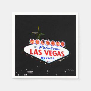 Serviette En Papier Bienvenue à Fabuous Las Vegas Nevada Sin City