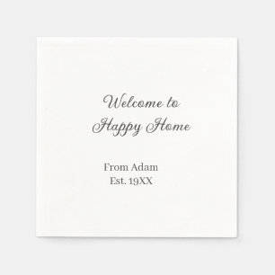 Serviette En Papier Bienvenue à la maison inauguration de la maison im