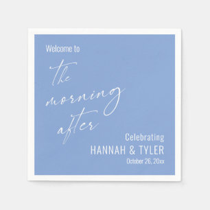 Serviette En Papier Bienvenue à The Morning After Periwinkle Blue