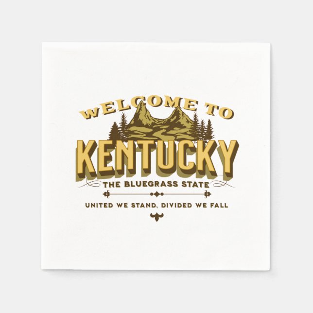 Serviette En Papier Bienvenue au Kentucky (Devant)