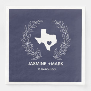 Serviette En Papier Bienvenue au Texas Wedding Party Custom