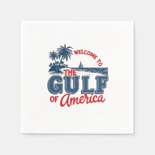 Serviette En Papier Bienvenue dans le Golfe d'Amérique Immigrant Mexic