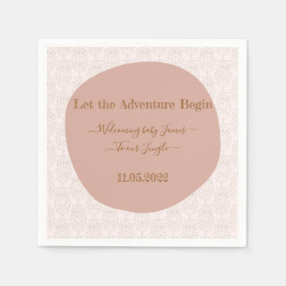 Serviette En Papier Bienvenue dans les serviettes de baby shower de la