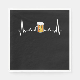 Serviette En Papier Bière Boire de l'alcool Heartbeat Cadeau