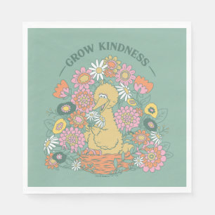 Serviette En Papier Big Bird   Grow Kindness Floral Graphic