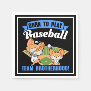 Serviette En Papier Big Brother Little Brother - Joueurs De Baseball