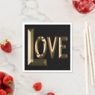 Serviette En Papier Big Love est le mot d'or, 