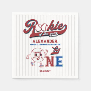 Serviette En Papier Big One Baseball Rookie De L'Année Premier Anniver