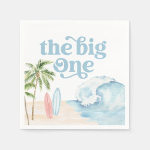 Serviette En Papier Big One Beach Surf 1er anniversaire
