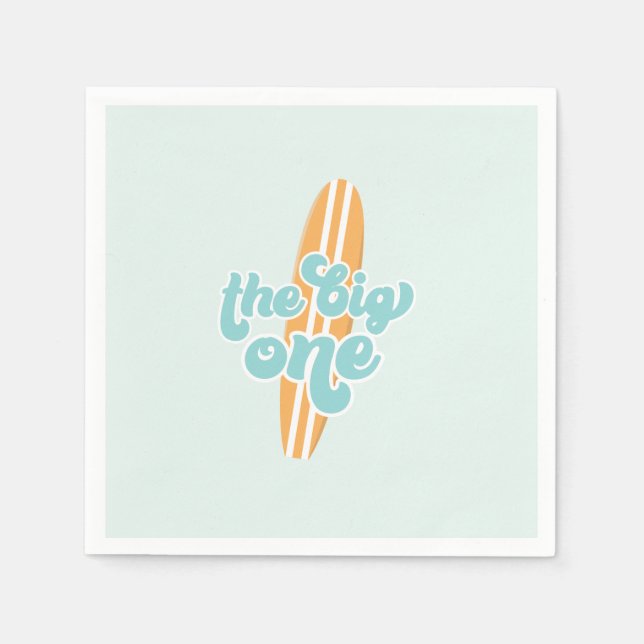 Serviette En Papier Big One Surf Beach 1er anniversaire (Devant)