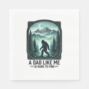 Serviette En Papier Bigfoot Papa Gravure Vintage T-shirt drôle de père