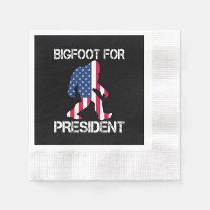 Serviette En Papier Bigfoot pour le président Funny Bigfoot