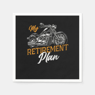 Serviette En Papier Biker Retrovintage My Retirement Plan Grandpa