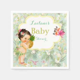 Serviette En Papier Bikini de bébé fille Tresses tropicales Luau Hawaï