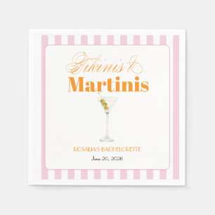Serviette En Papier Bikinis & Martinins Enterrement de Vie de Jeune Fi