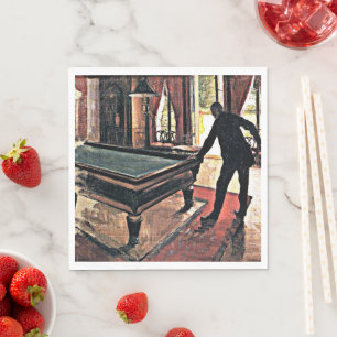 Serviette En Papier Billard, célèbre peinture,