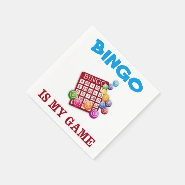 SERVIETTE EN PAPIER BINGO EST MON JEU (Coin)