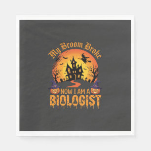Serviette En Papier Biologiste d'Halloween Sorcière Maison Hantée Citr