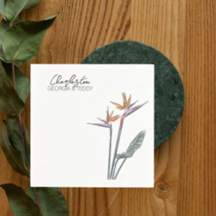 Serviette En Papier Birds of Paradise Mariage cocktail napkin