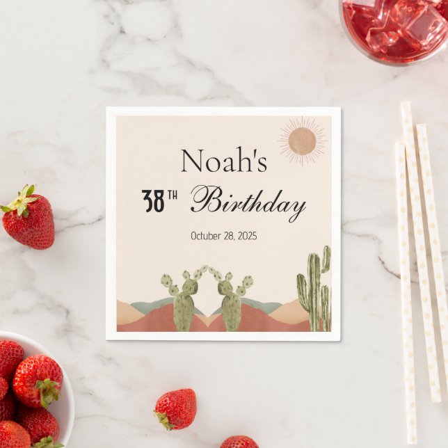 Serviette En Papier Birthday  (En situation)